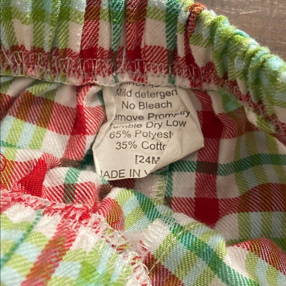 Three Sisters smocked Plaid Kids Pajamas with Ruffle Trim 24 months - Picture 7 of 10